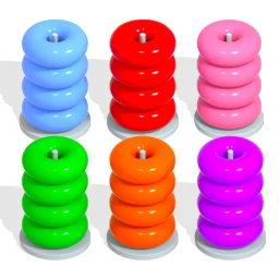 Icône de Color Hoop : Ring Sort ASMR 3D